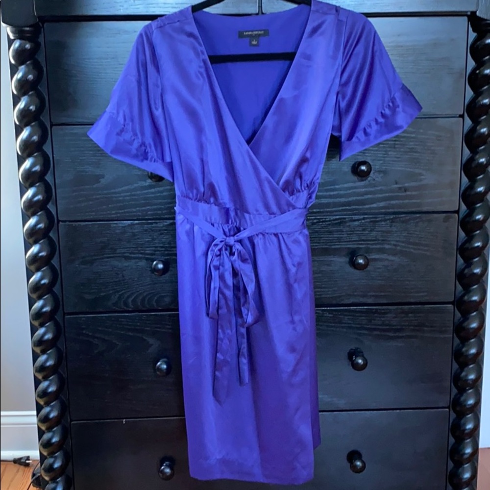 Purple Silk Dress by Banana Republic